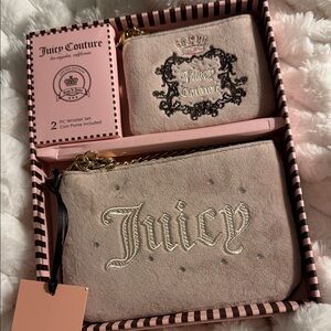 Juicy Couture Dusty Blush Wristlet and Coin Purse Set
